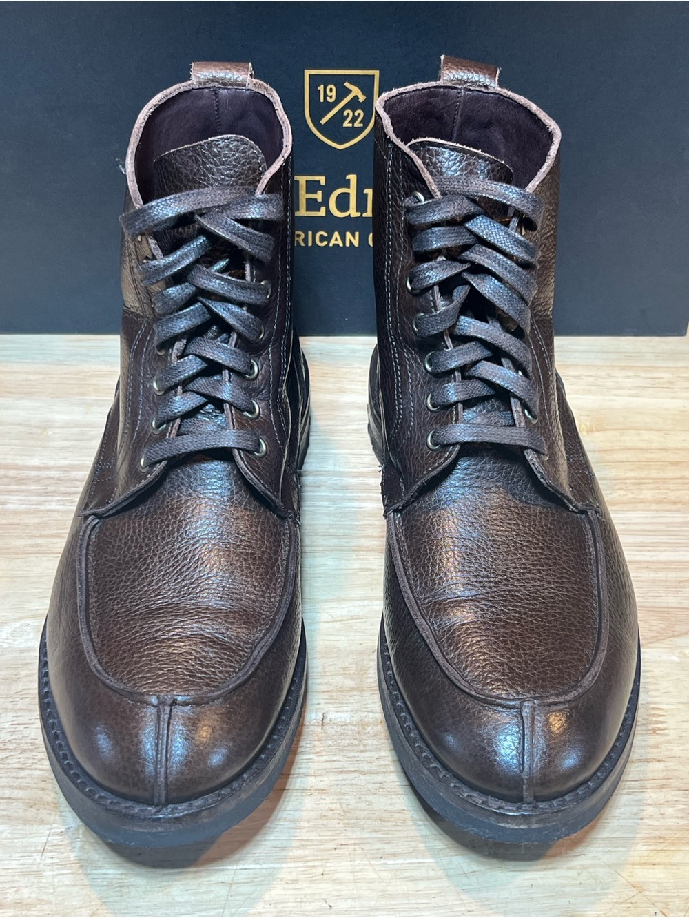Allen Edmonds Rainier Men’s Dark Brown Scotch Grain Leather Boots Sz 8D Md 🇺🇸